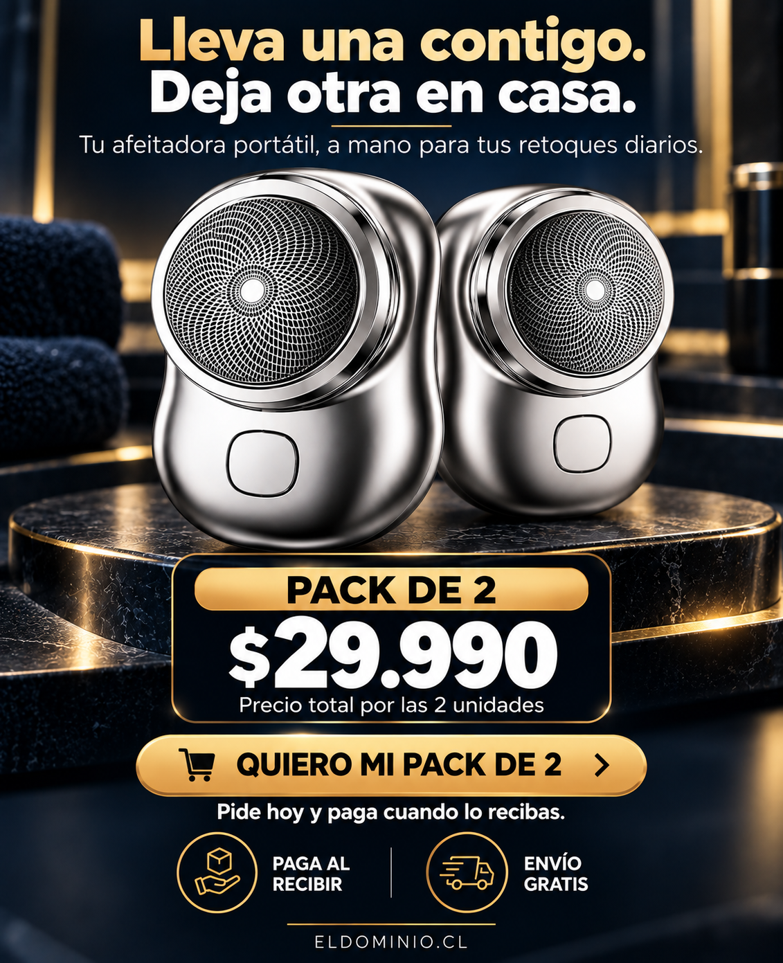 AfeitaGo Mini Afeitadora Portátil Recargable