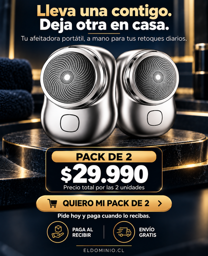 AfeitaGo  Mini Afeitadora Portátil Recargable