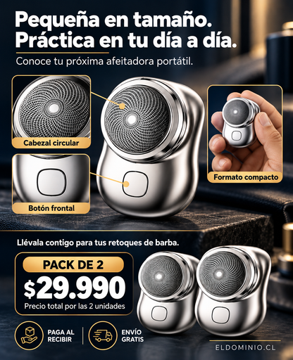 AfeitaGo  Mini Afeitadora Portátil Recargable